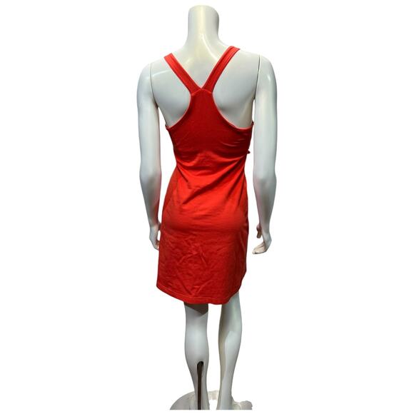 MODA International Orange Beaded Empire Waist Tank Dress Racerback Small - Picture 3 of 7